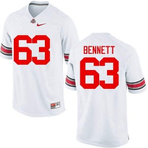 Men's Ohio State Buckeyes #63 Michael Bennett White Nike NCAA College Football Jersey Season OSG4544GO